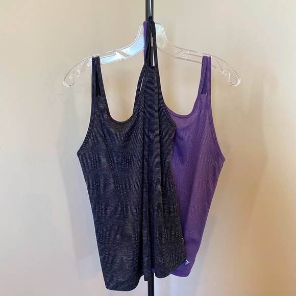 Old Navy Tops - Two Old Navy Strappy Back Tank Tops Purple/Black S
